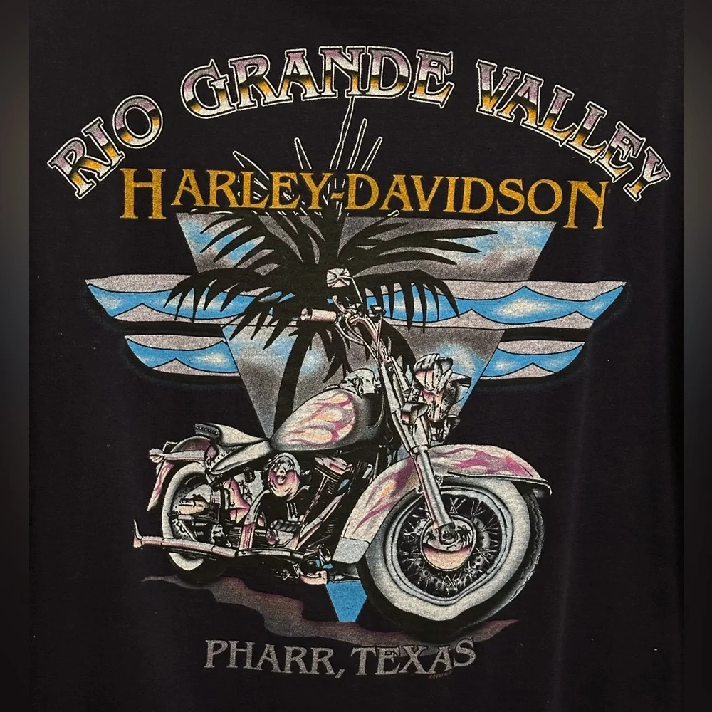 Harley Davidson Navy Rio Grande Valley Pharr Texas Shortsleeve Shirt size XL - Picture 5 of 5